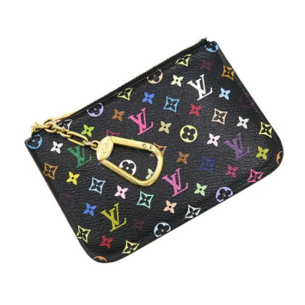 Louis Vuitton Multicolor Pochette Cl Pouch Leather Black